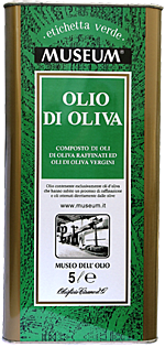 Lattina olio 5 Lt, Ø 32 mm, verde con gocce gialle